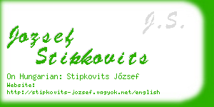 jozsef stipkovits business card